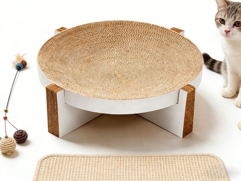 Corrugated Paper Bowl-shaped Cat Bed With Scratching Pad best
