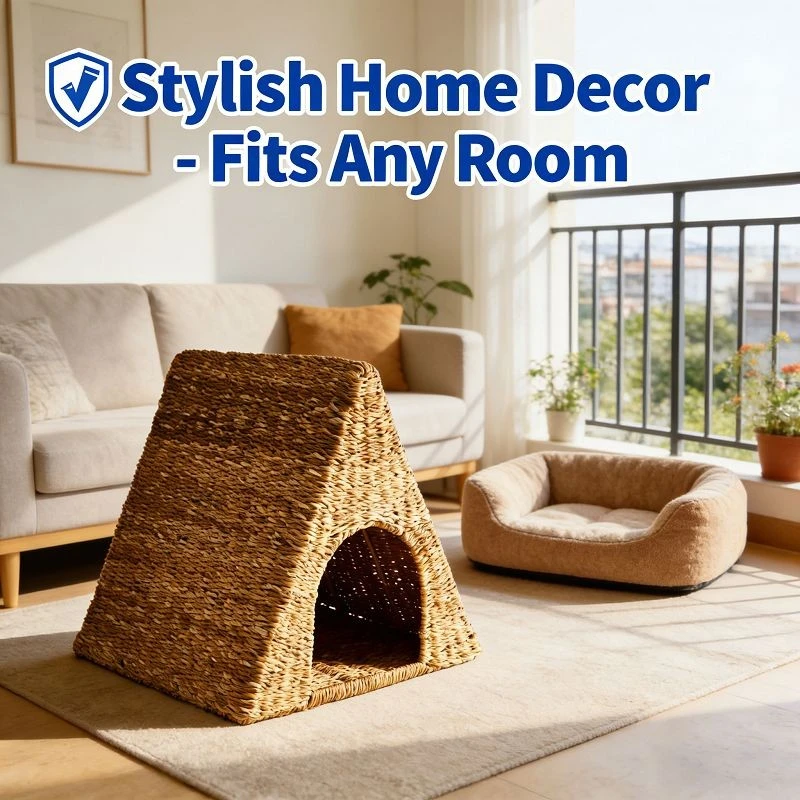 Cattail Pyramid-shaped Cat House/cave/pet Bed factory