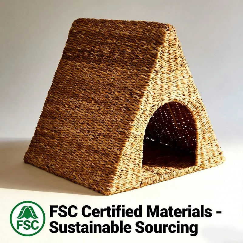 Cattail Pyramid-shaped Cat House/cave/pet Bed best