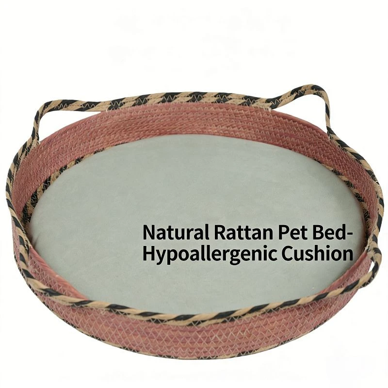 Red Round Disc Stitched Cat Bed/pet Bed suppliers